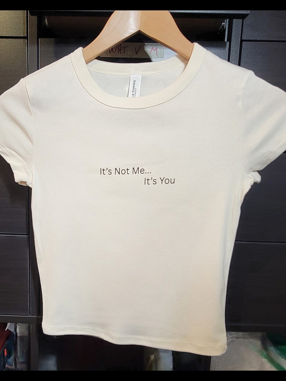 "It's Not Me...It's You" Bella + Canvas Cream Graphic Baby Tee.